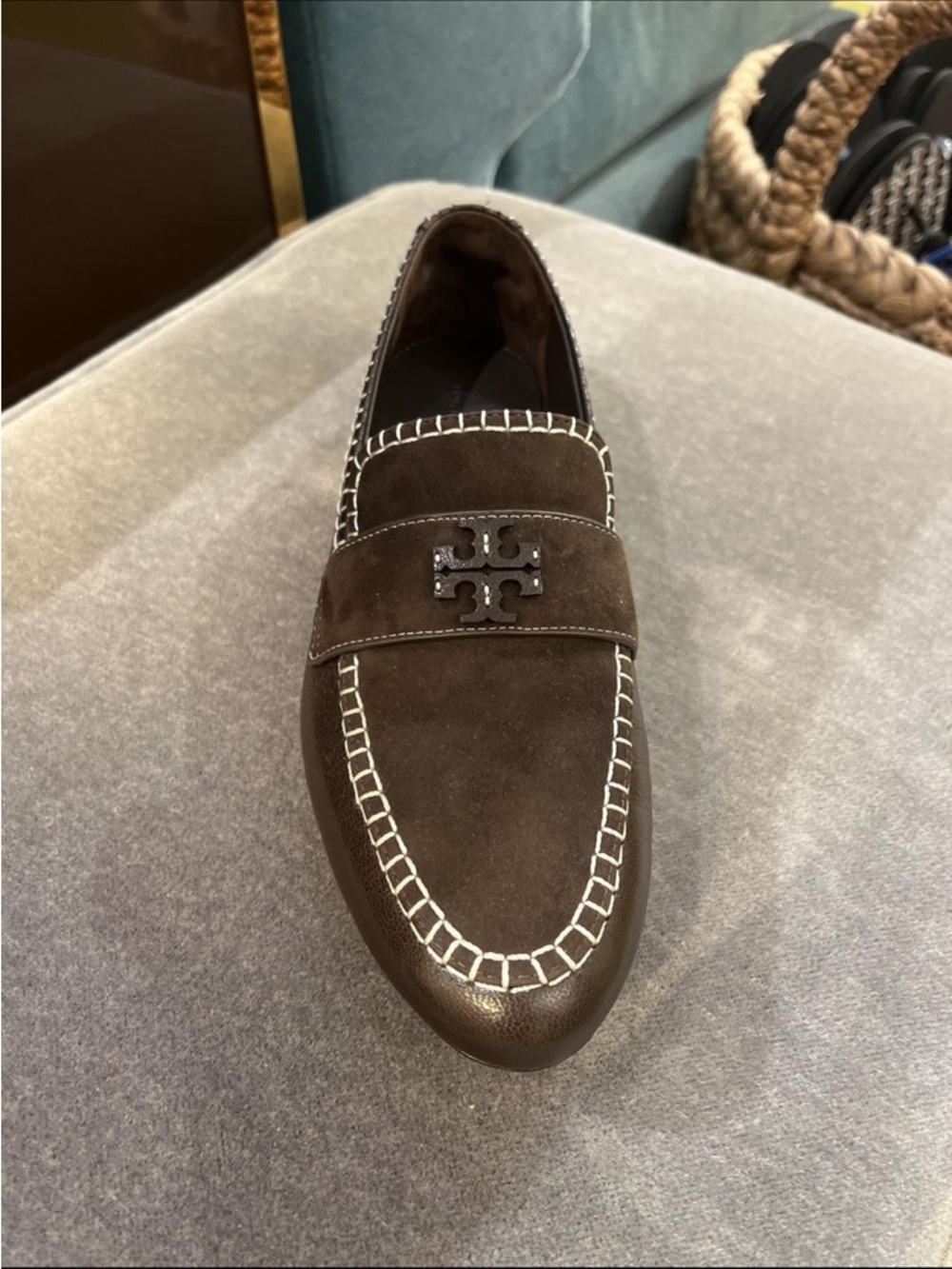 Tory Burch Everly Mini Loafer Signature Leather Logo Shoe 04